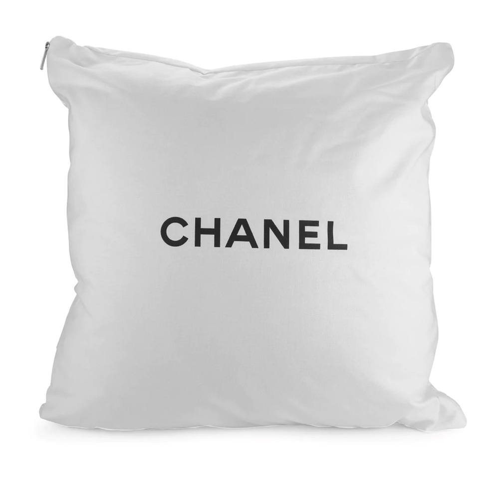 2 CHANEL PILLOW CASES WITH PILLOWS
